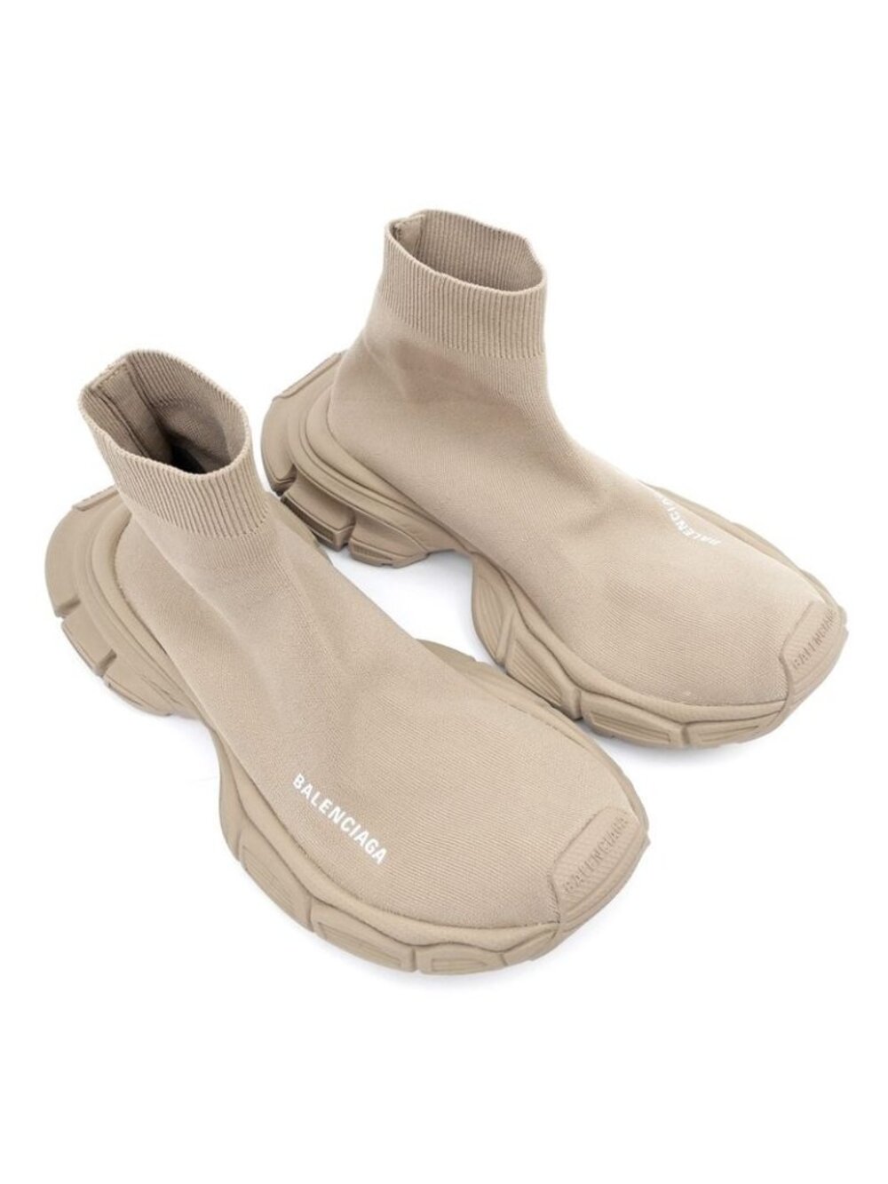 Balenciaga 3 XL Knit Socks Sneakers Beige Size 28.5 Shoes - Picture 5 of 10